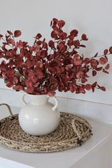 Faux Eucalyptus Spray - Red