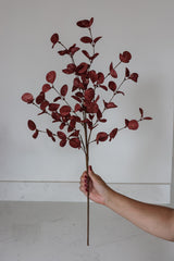 Faux Eucalyptus Spray - Red