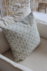 Blue Lattice Cushion Cover