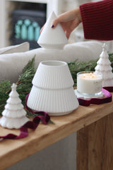 Fluted Ceramic Christmas Tree - Jar