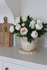 Faux Flowers - Peony Spray - Cream