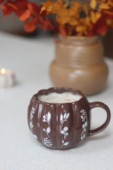 Large Pumpkin Mug - Brown Art 3