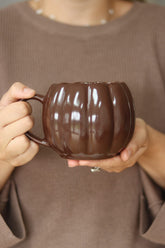 Large Pumpkin Mug - Brown