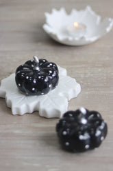 Ceramic Pumpkin Black Polka Dot - Small 2Pc Set