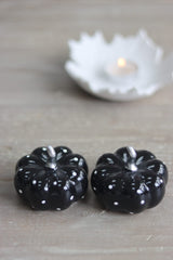Ceramic Pumpkin Black Polka Dot - Small 2Pc Set