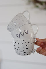 Heart Handled Ceramic Mug - Small Multi Heart
