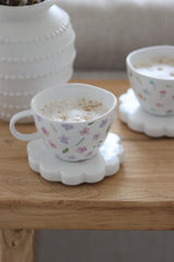 Ceramic Coasters Set - Scalloped 2Pc