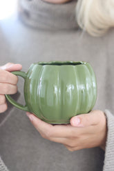 Large Pumpkin Mug - Autumnal Green