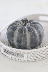 Black Stone Resin Pumpkin - Large