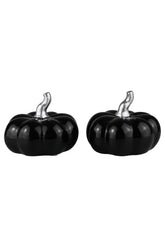 Ceramic Pumpkin Black - Small 2Pc Set