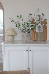 Faux Flowers - White Wild Cherry Blossom Spray