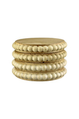 Beaded Wooden Coaster Set - Natural