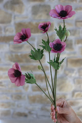 Faux Flowers - Anemone - Purple