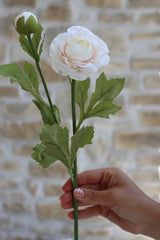 Faux Flowers - Ranunculus Spray - Cream