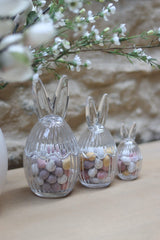 Glass Bunny Jar Set & Scalloped Tray Bundle