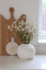Dimpled Round Ceramic Vase