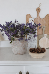 Faux Autumn Cluster Spray - Purple