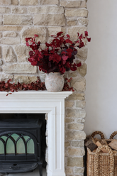Faux Autumn Ginkgo Spray - Burgundy