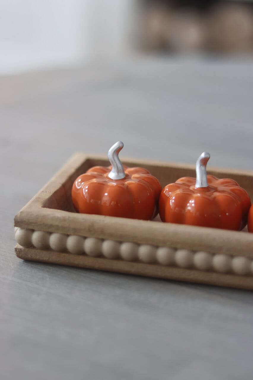 Ceramic Pumpkin Autumnal Orange - Tiny 4PC