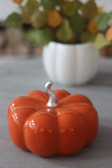 Ceramic Pumpkin Autumnal Orange - Large