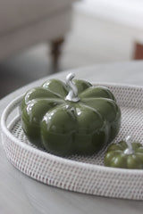 Ceramic Pumpkin Autumnal Green - Large