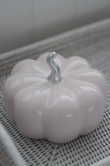 Ceramic Pumpkin Light Pink/Silver - Large