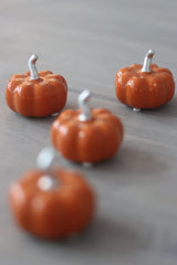 Ceramic Pumpkin Autumnal Orange - Tiny 4PC
