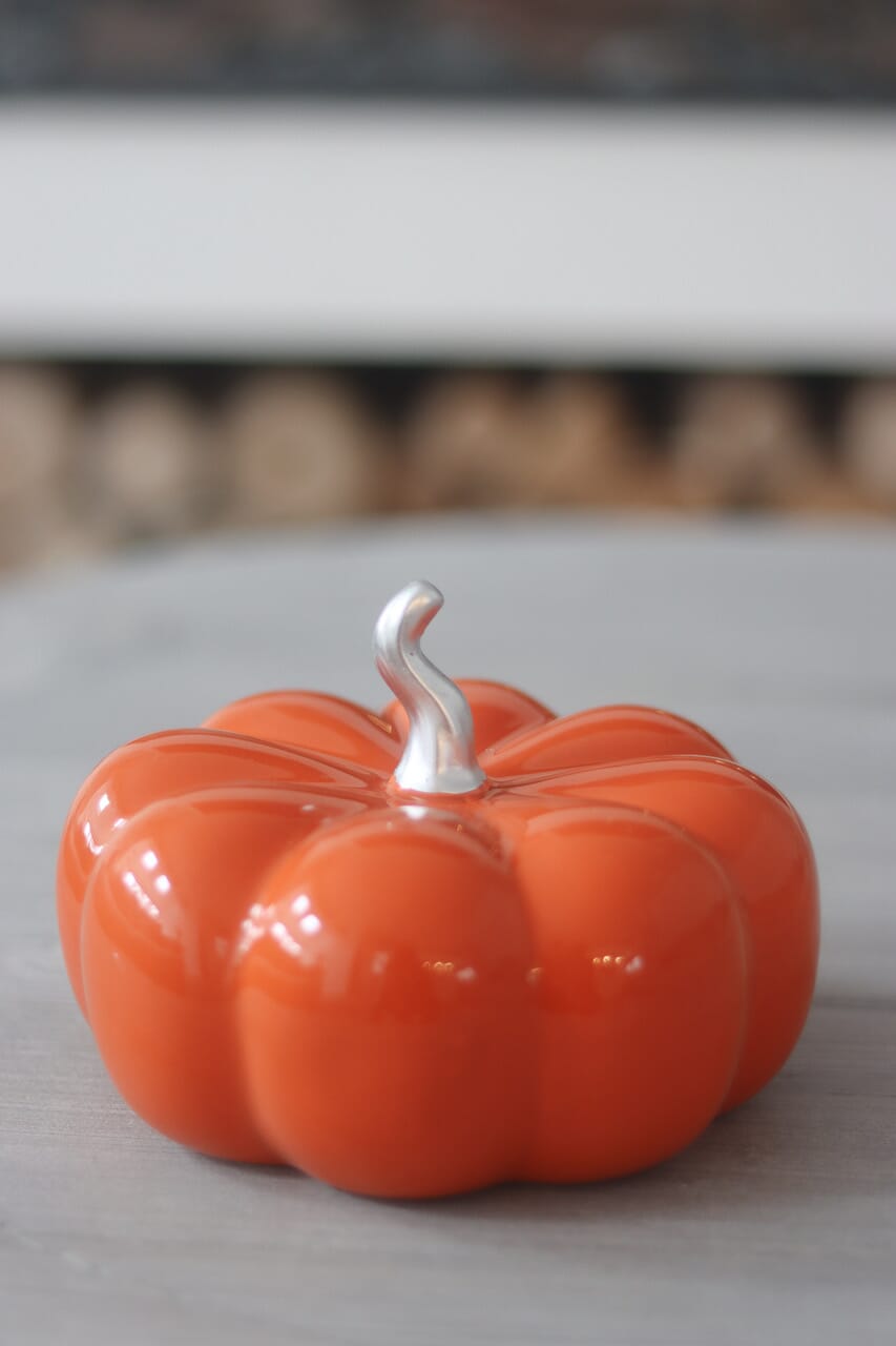 Ceramic Pumpkin Autumnal Orange - Large