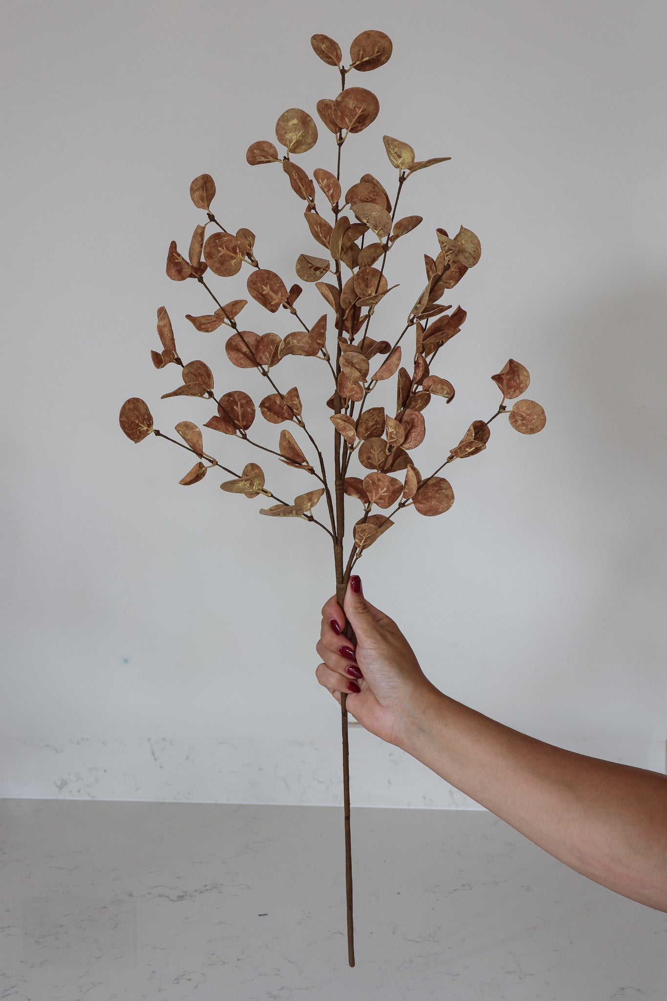 Faux Eucalyptus Spray - Coffee