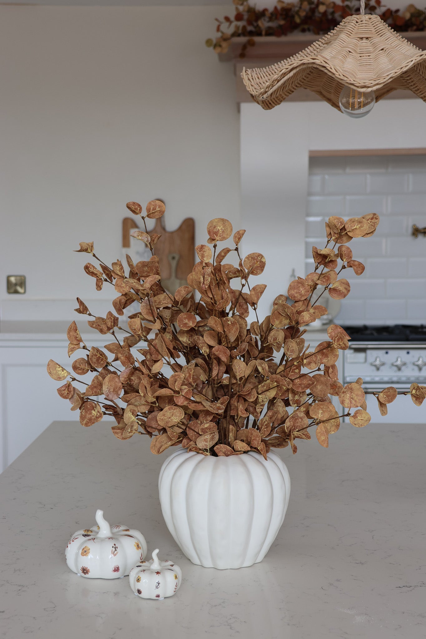 Faux Eucalyptus Spray - Coffee