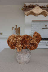 Faux Flowers - Hydrangea - Autumn Orange