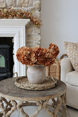 Faux Flowers - Hydrangea - Autumn Orange