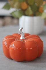 Ceramic Pumpkin Autumnal Orange - Large