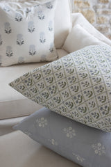 Blue Lattice Cushion Cover