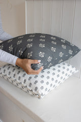 Charcoal Wildflower Cushion Cover