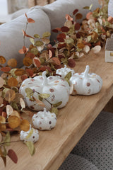 Ceramic Pumpkin Family - Autumnal Pattern