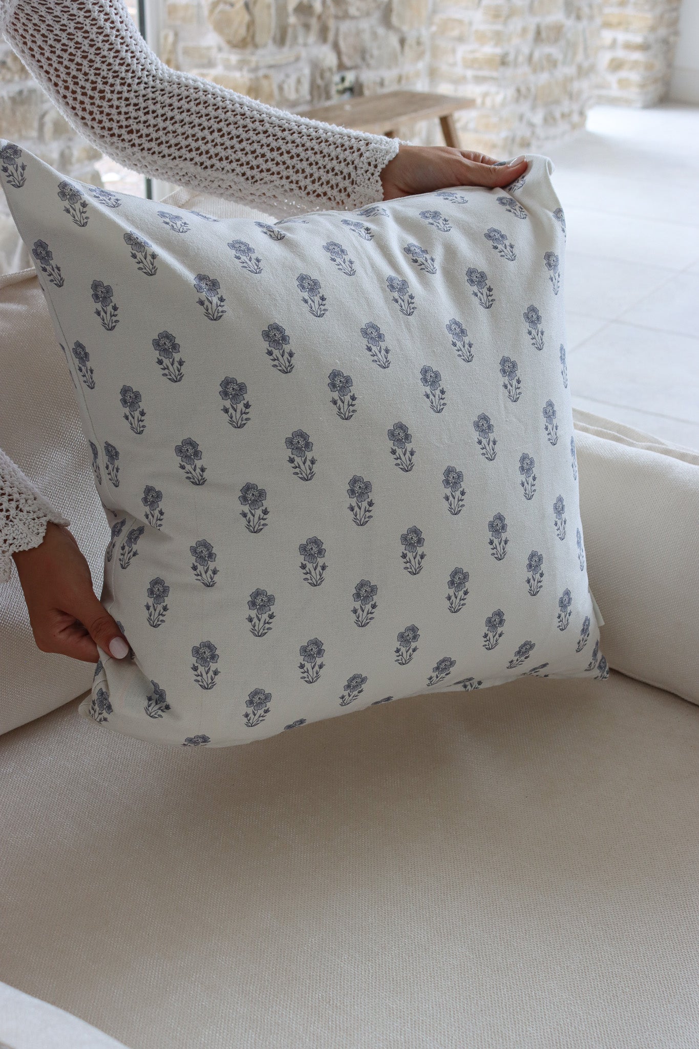 Florence Blue Cushion Cover