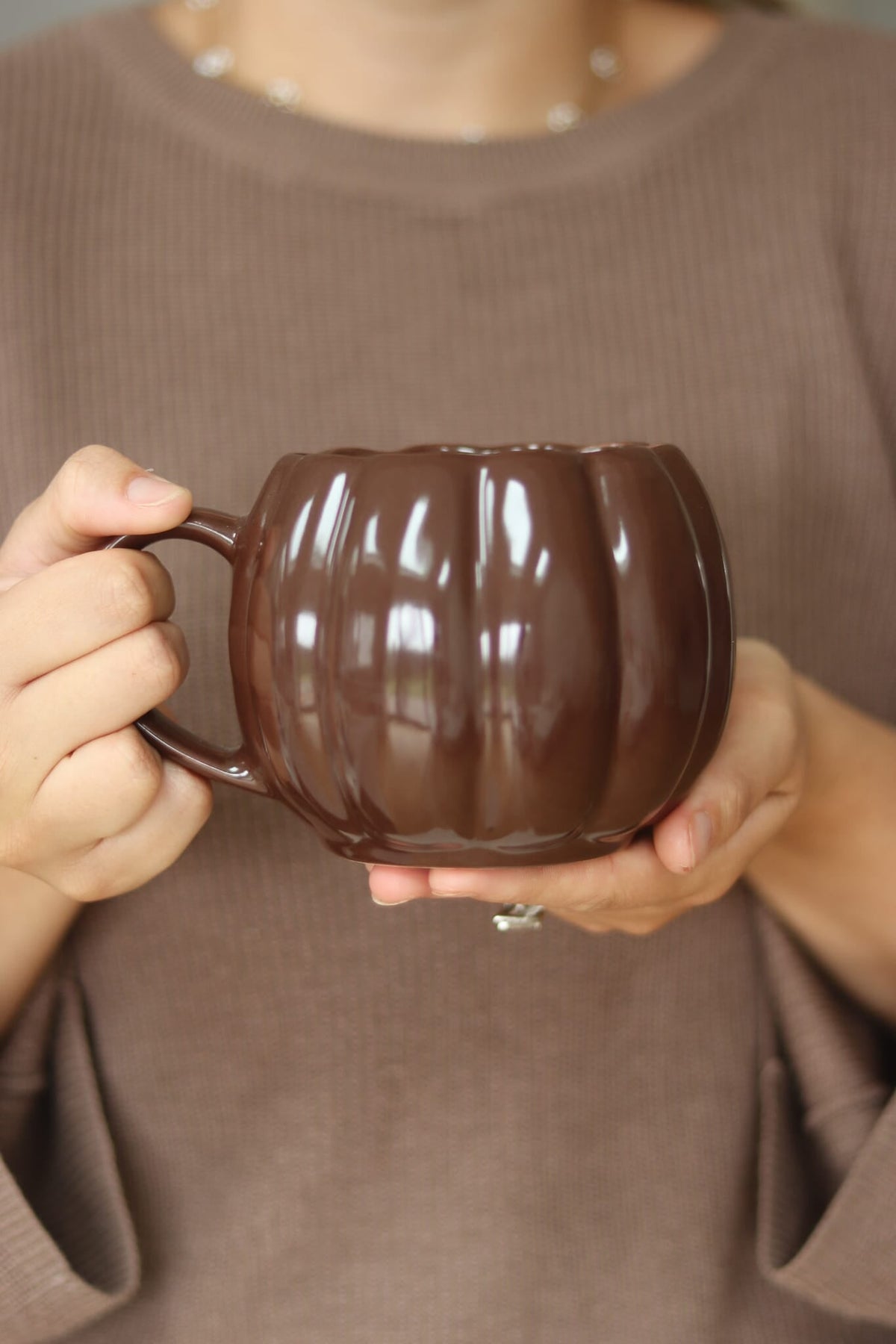 Large Pumpkin Mug - Brown