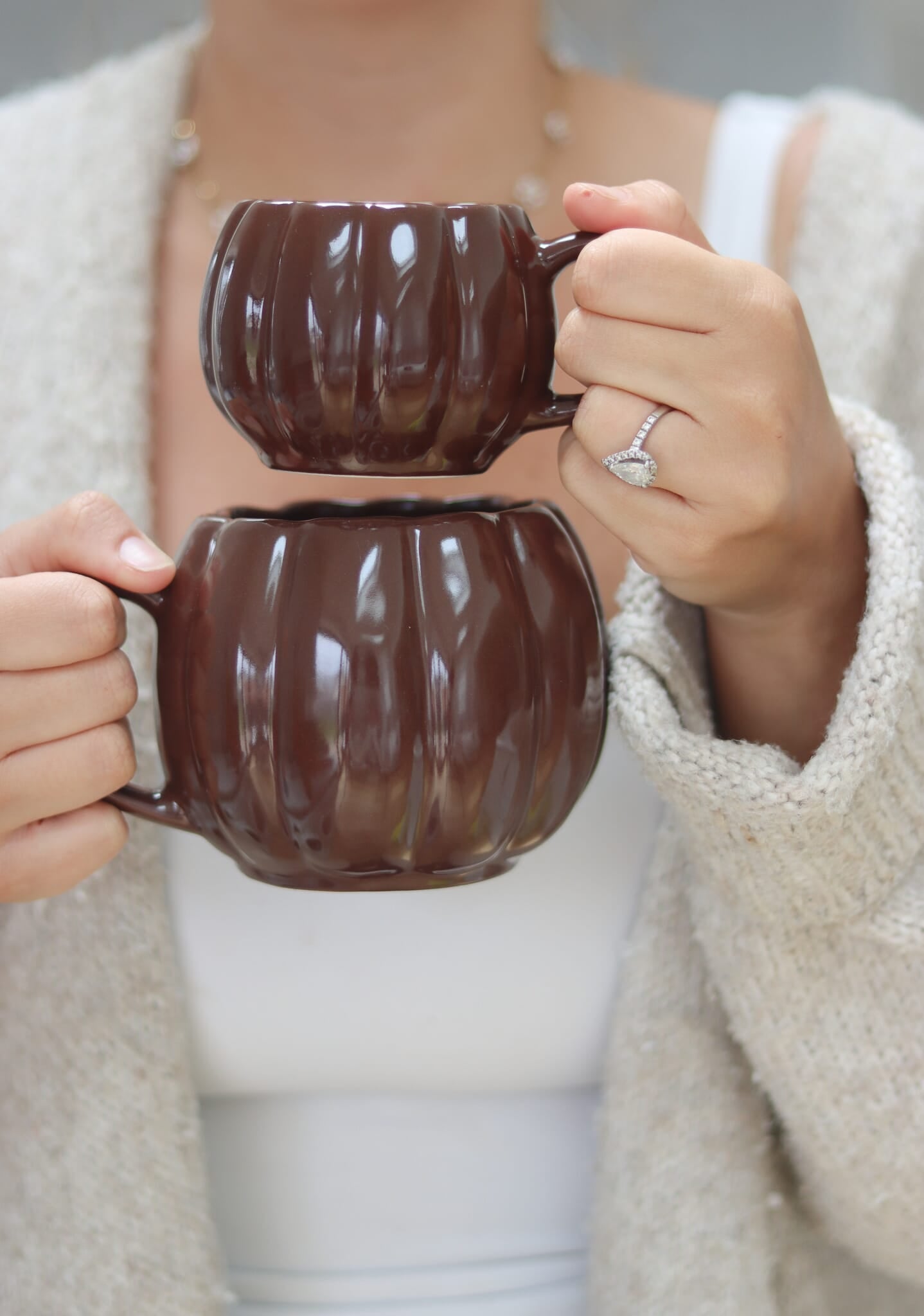 Large Pumpkin Mug - Brown