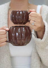 Large Pumpkin Mug - Brown