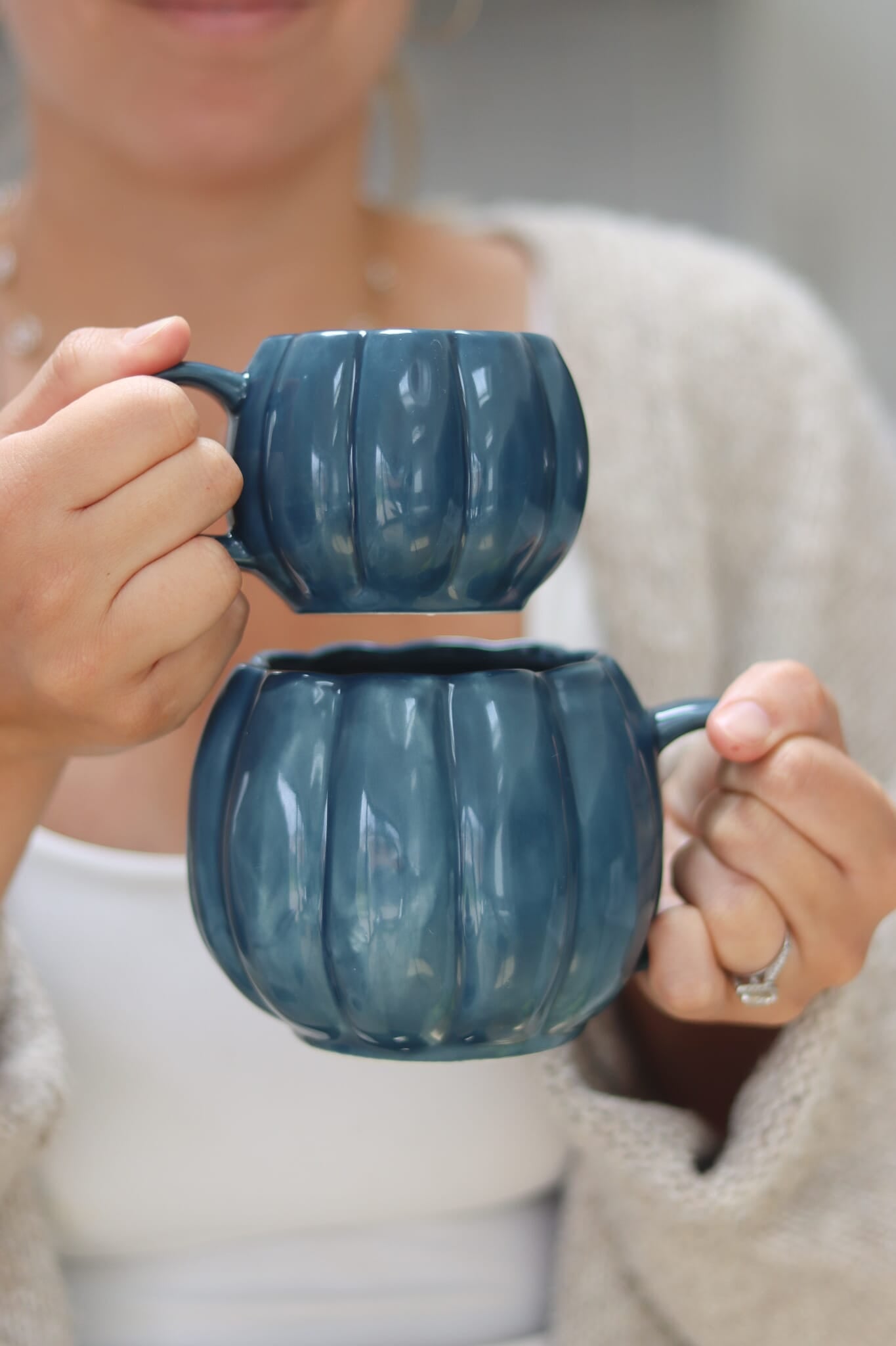 Large Pumpkin Mug - Blue