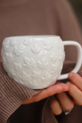 Ceramic Mug - Embossed Leaf