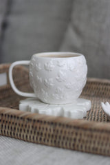 Ceramic Mug - Embossed Leaf