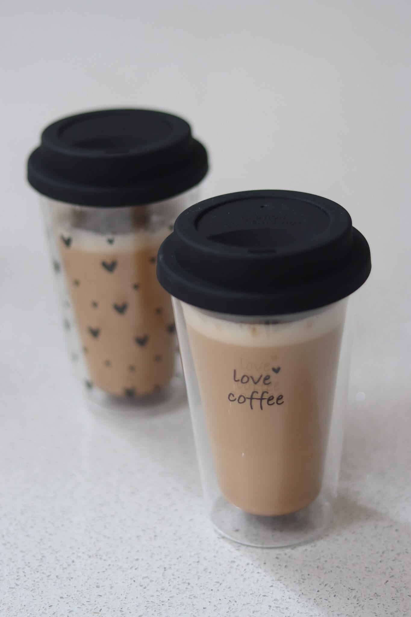 Double Walled Glass Coffee Travel Mug