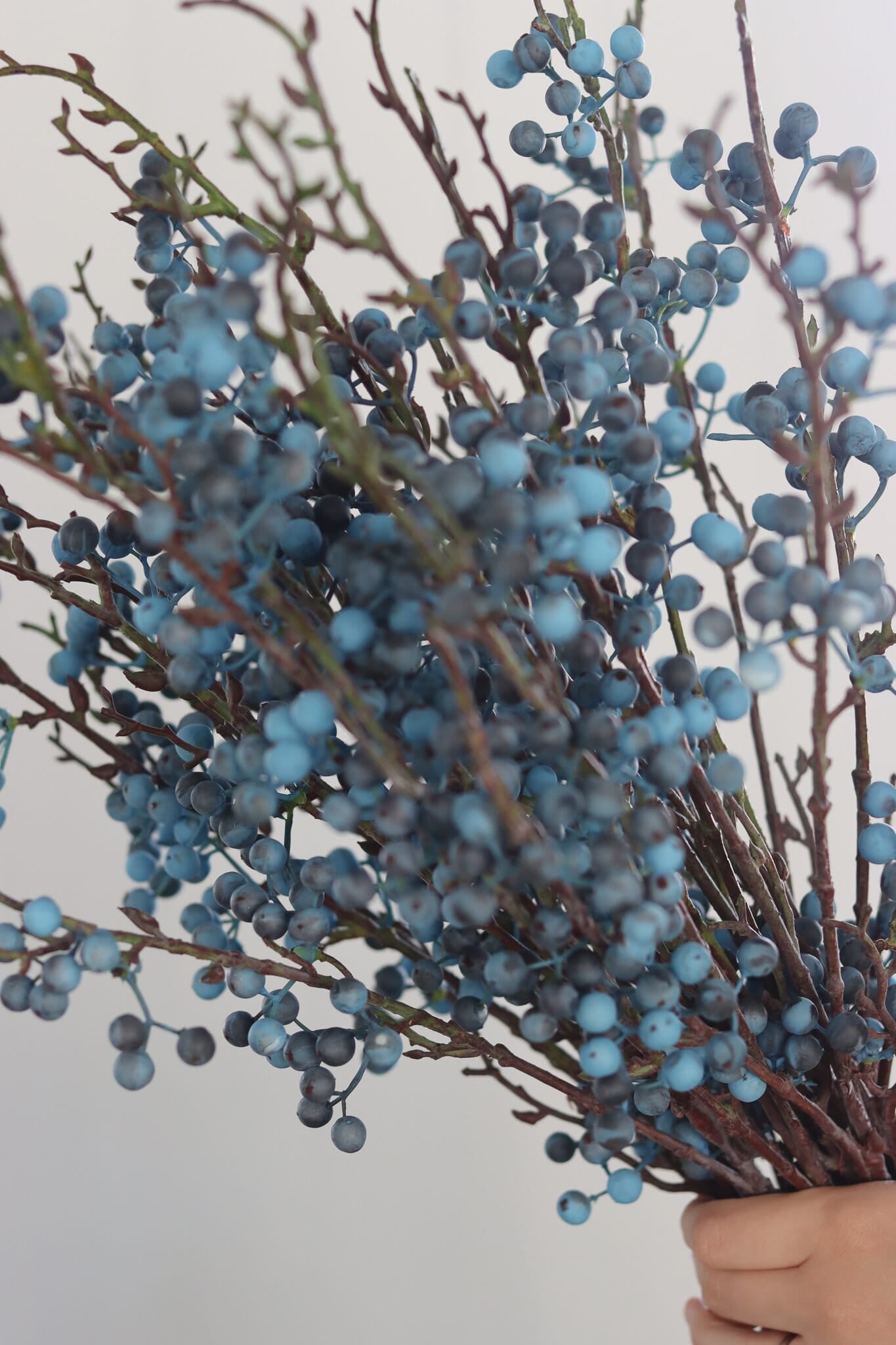 Faux Flowers - Blue Berry Spray