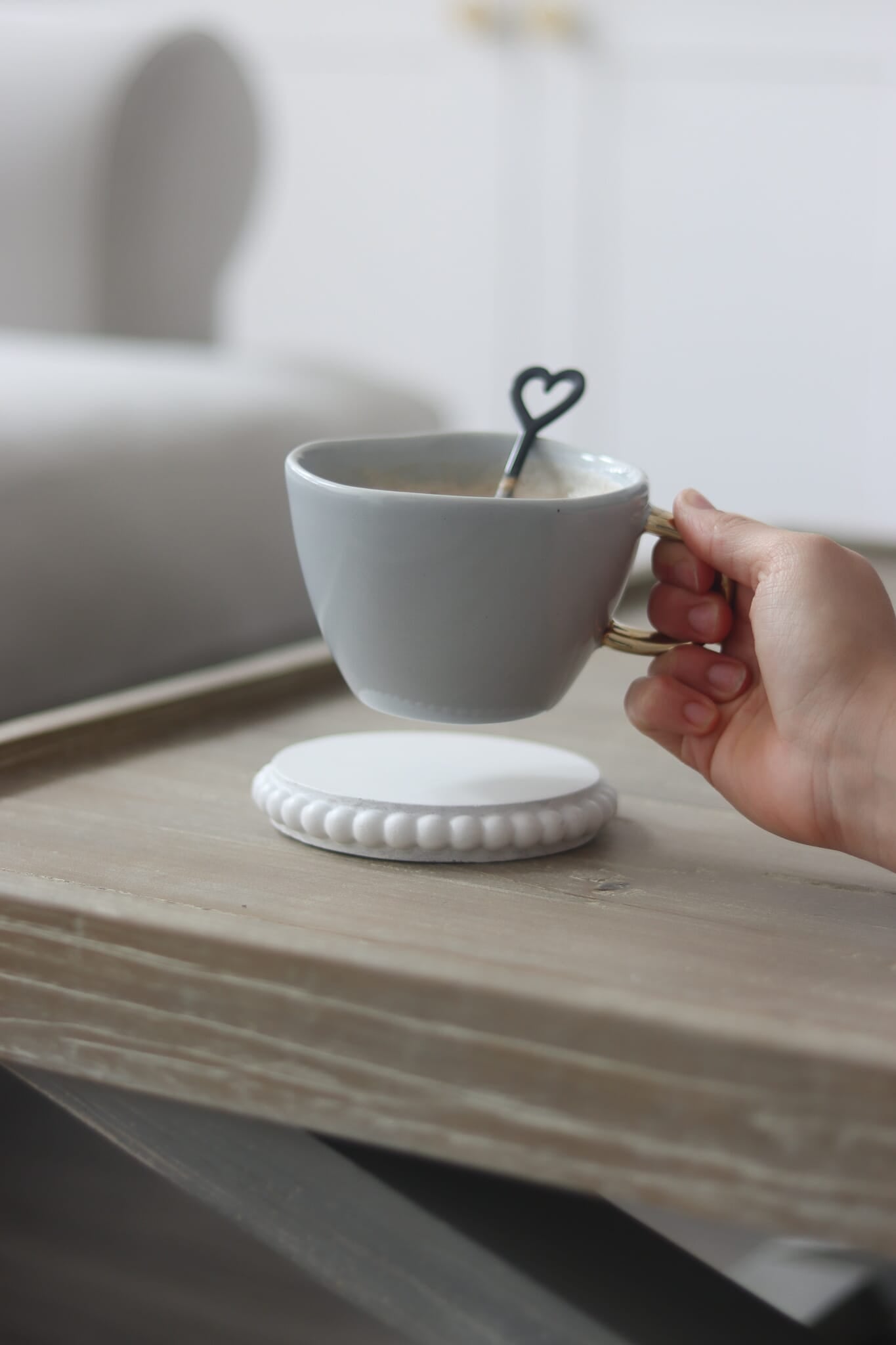 Irregular Stoneware Mug - Grey