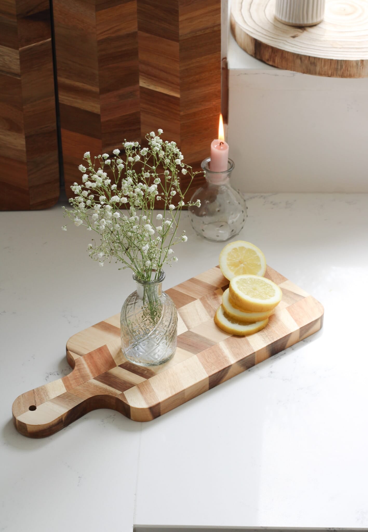 Herringbone Wooden Chopping Board - Large