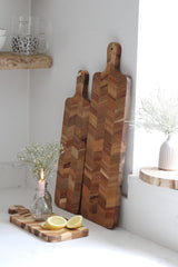 Herringbone Wooden Chopping Board - Large