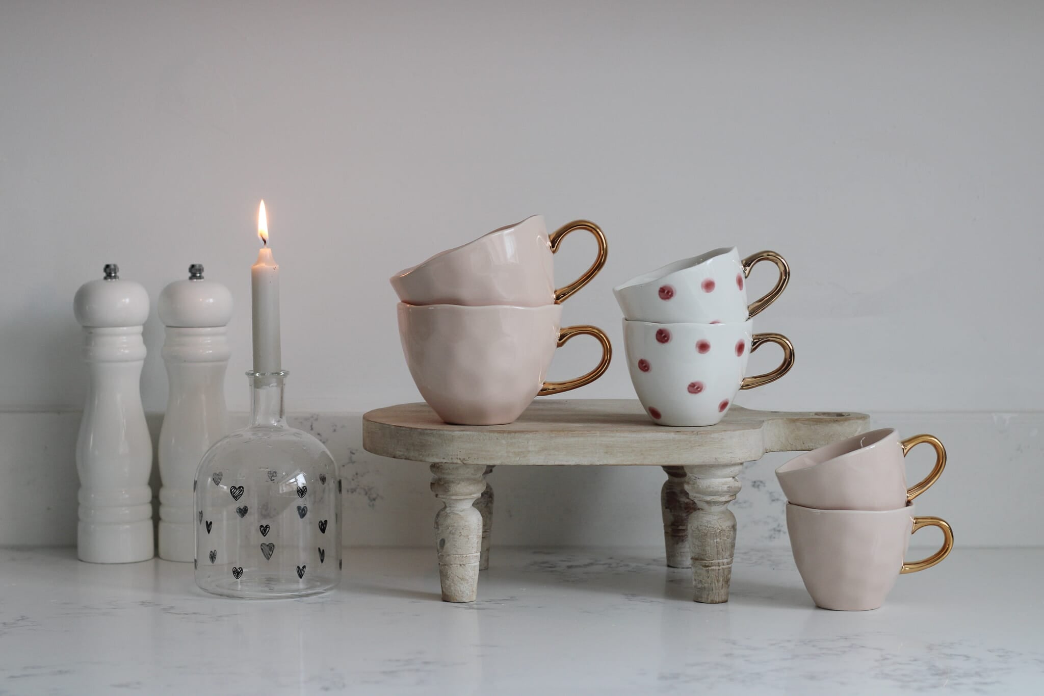 Irregular Ceramic Mug - Pink