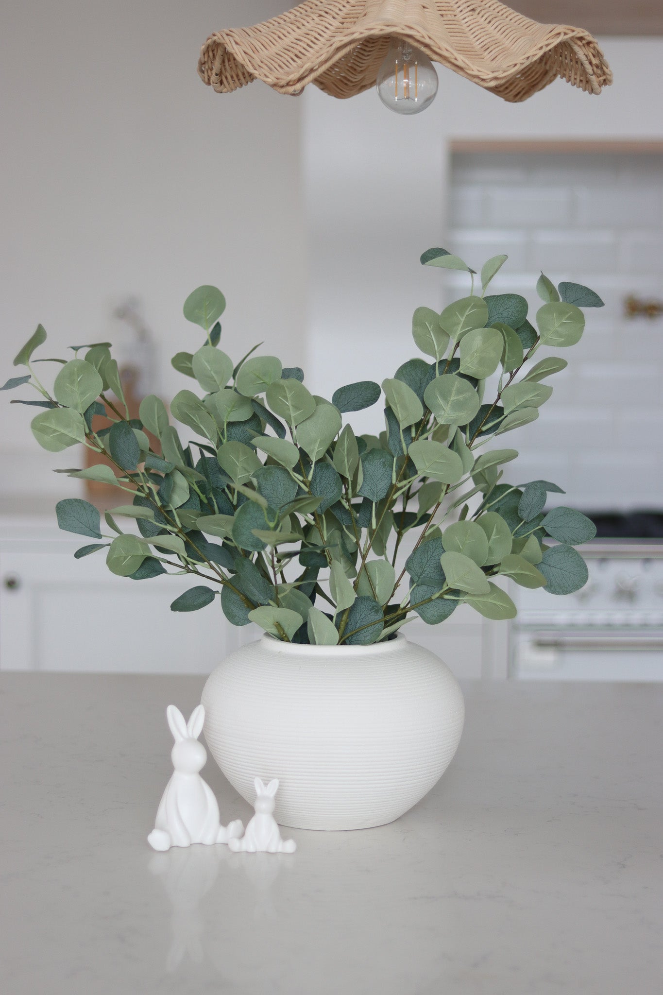 Faux Flowers - Silver Dollar Eucalyptus Spray